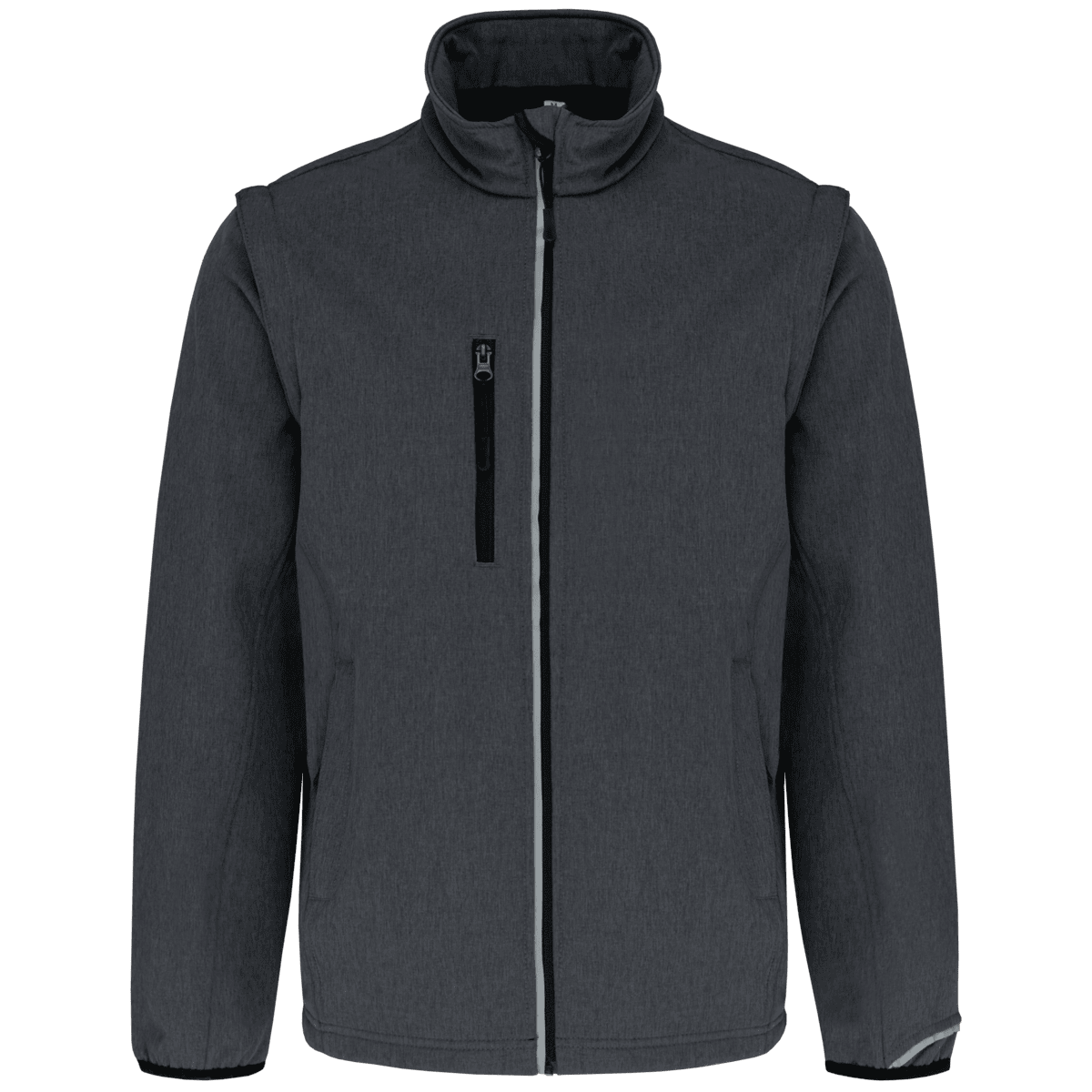 Softshell met afritsbare mouwen
