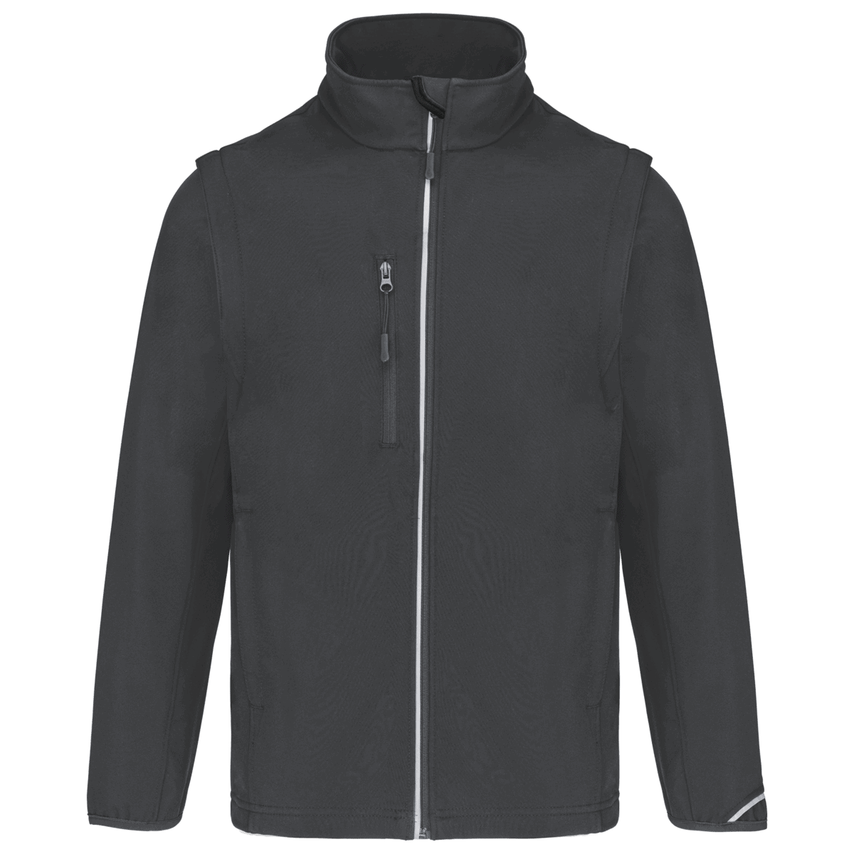 Softshell met afritsbare mouwen