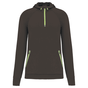 Unisex sportsweater Met Capuchon En Ritskraag