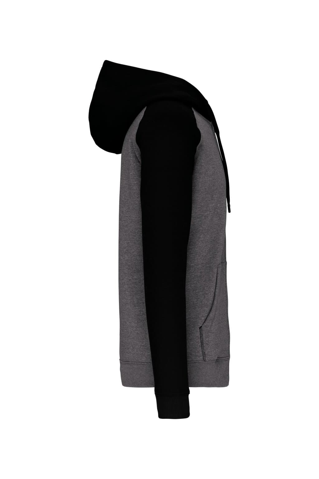 Tweekleurig sweatvest met capuchon unisex - Afbeelding 3
