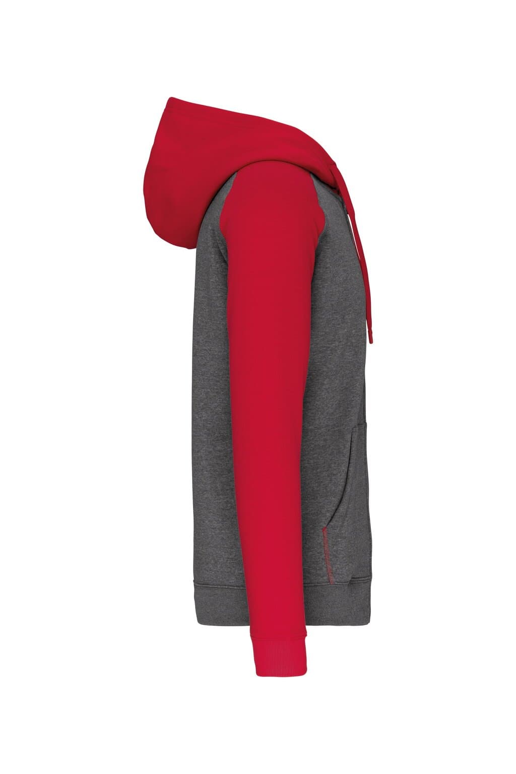 Tweekleurig sweatvest met capuchon unisex - Afbeelding 9