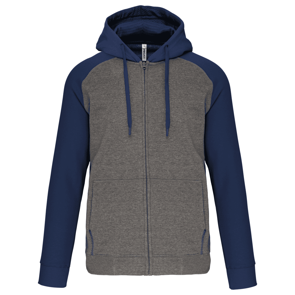 Tweekleurig sweatvest met capuchon unisex