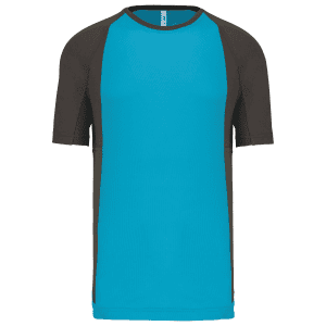 Tweekleurig sport-t-shirt unisex