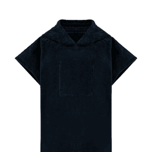 Kinderponcho met capuchon van badstof