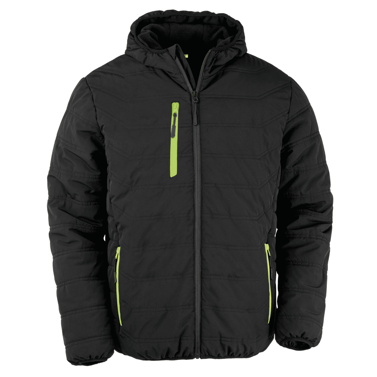 Gewatteerd gerecycled jasje black compass