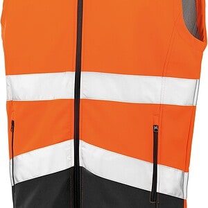 High-viz softshell gilet