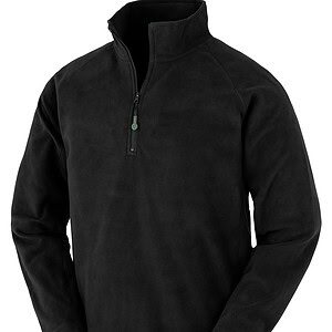 Gerecycled microfleece met ritskraag