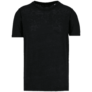 Linnen heren-t-shirt ronde hals kraag