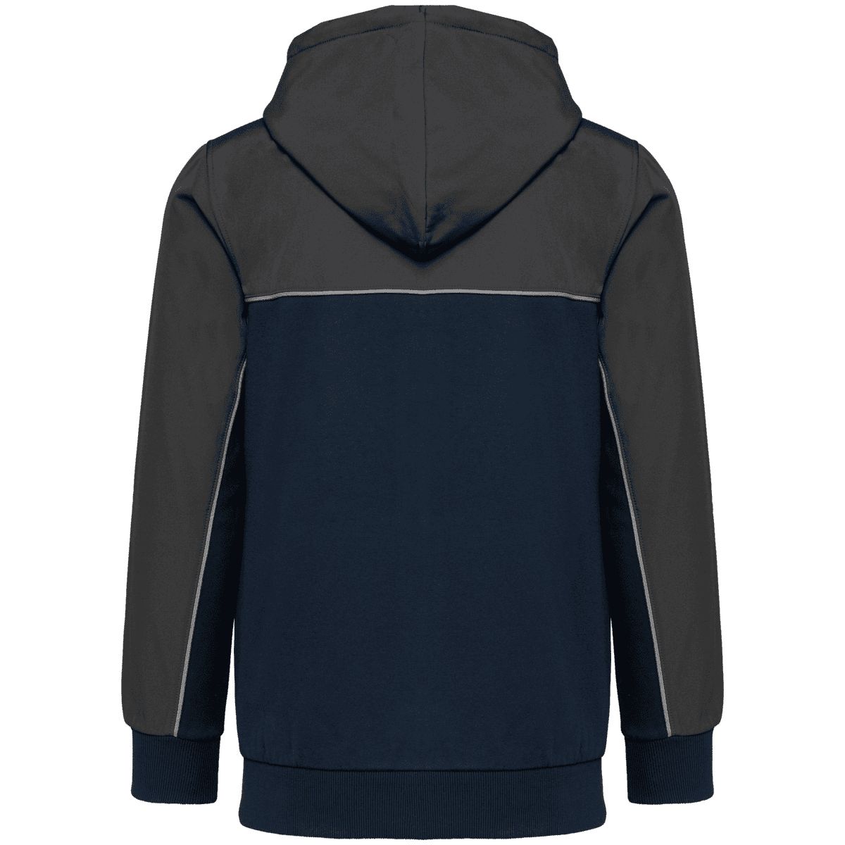Tweekleurig ecologisch fleecevest met capuchon - Afbeelding 5