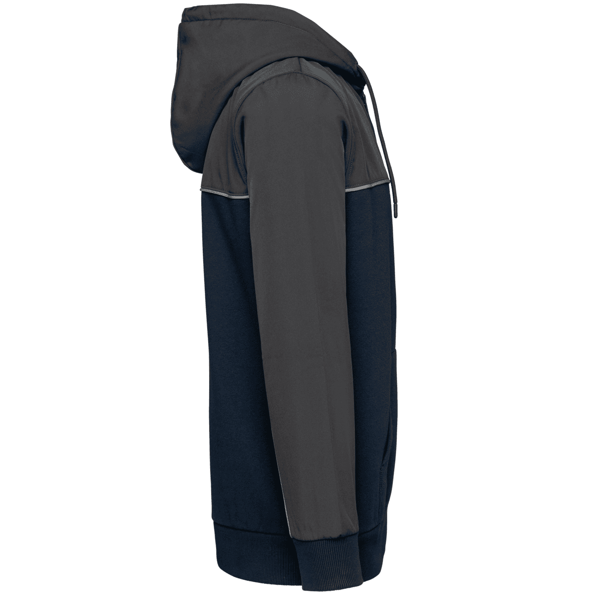 Tweekleurig ecologisch fleecevest met capuchon - Afbeelding 6