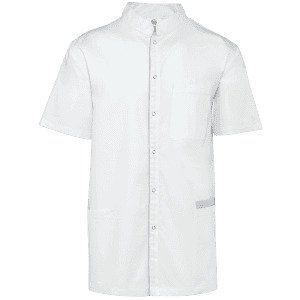 Herenoverhemd in polykatoen met drukknopen