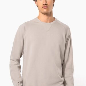 Herensweater BIO ronde hals raglanmouwen