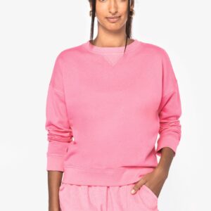 Ecologische damessweater met afhangende mouwen