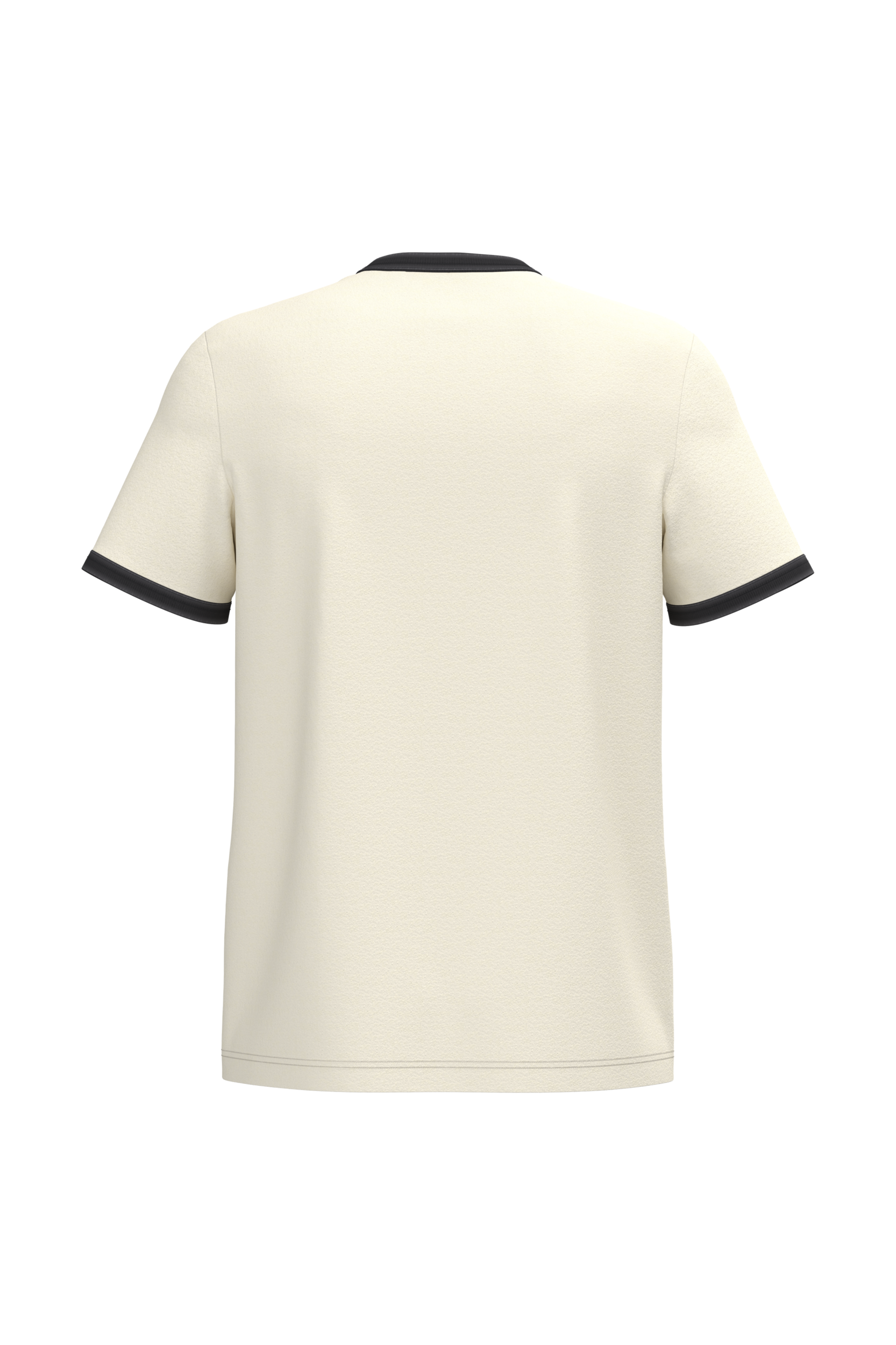 Ecologisch ringer heren T-shirt met contrasterende boorden en verwassen look