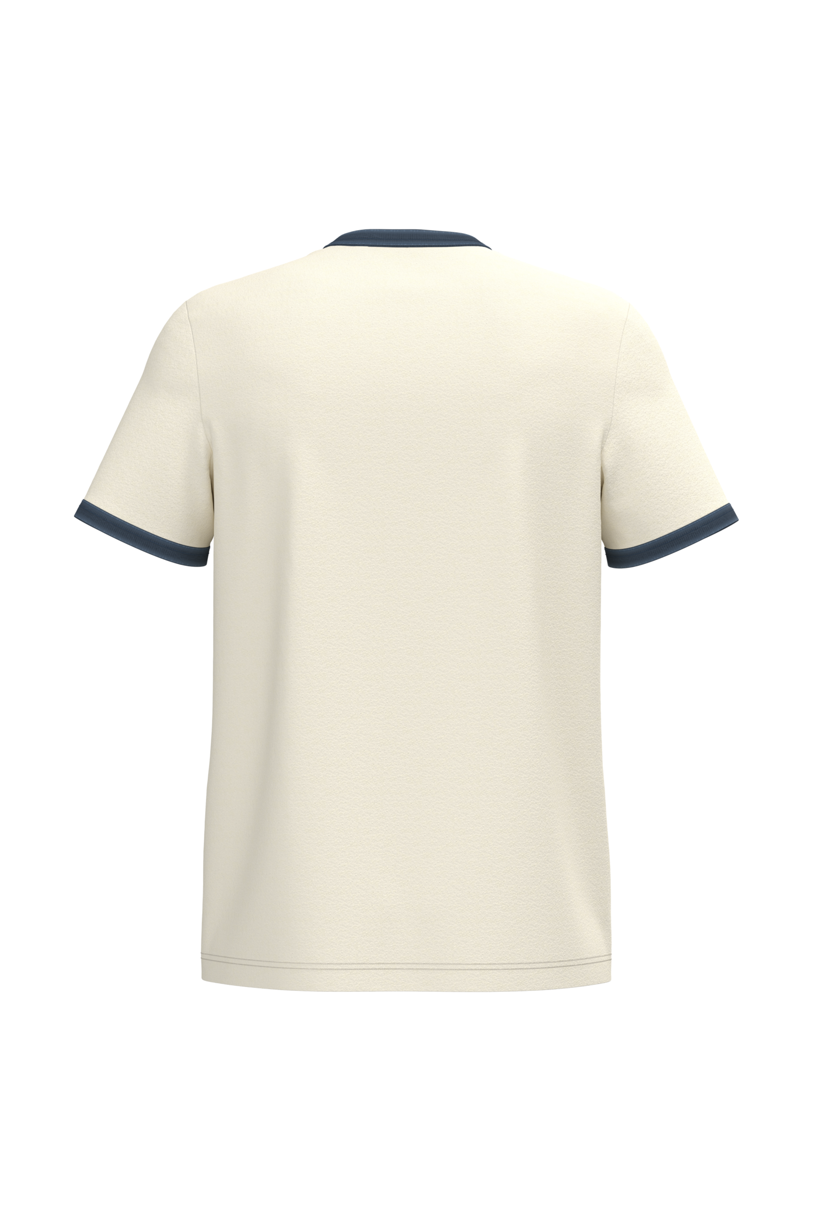 Ecologisch ringer heren T-shirt met contrasterende boorden en verwassen look