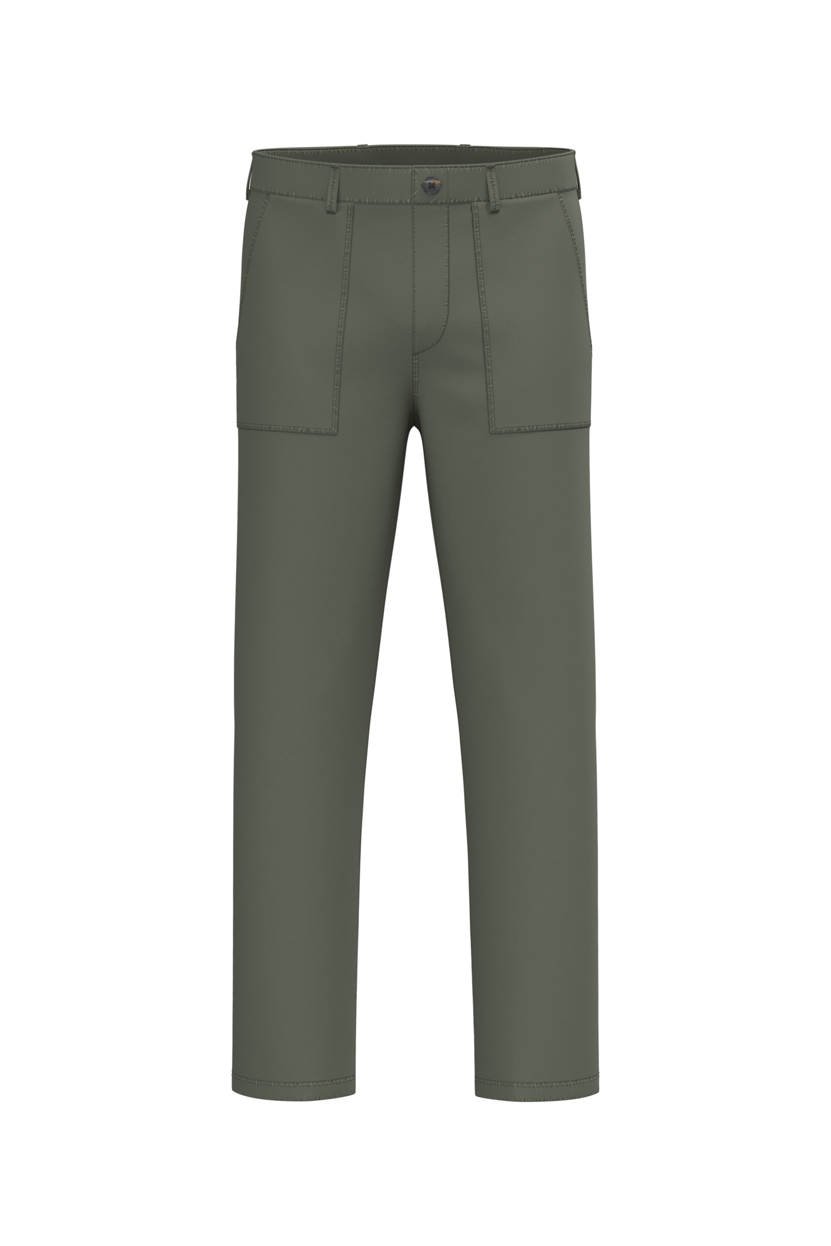 Heren utility broek met verwassen look van ecologisch materiaal