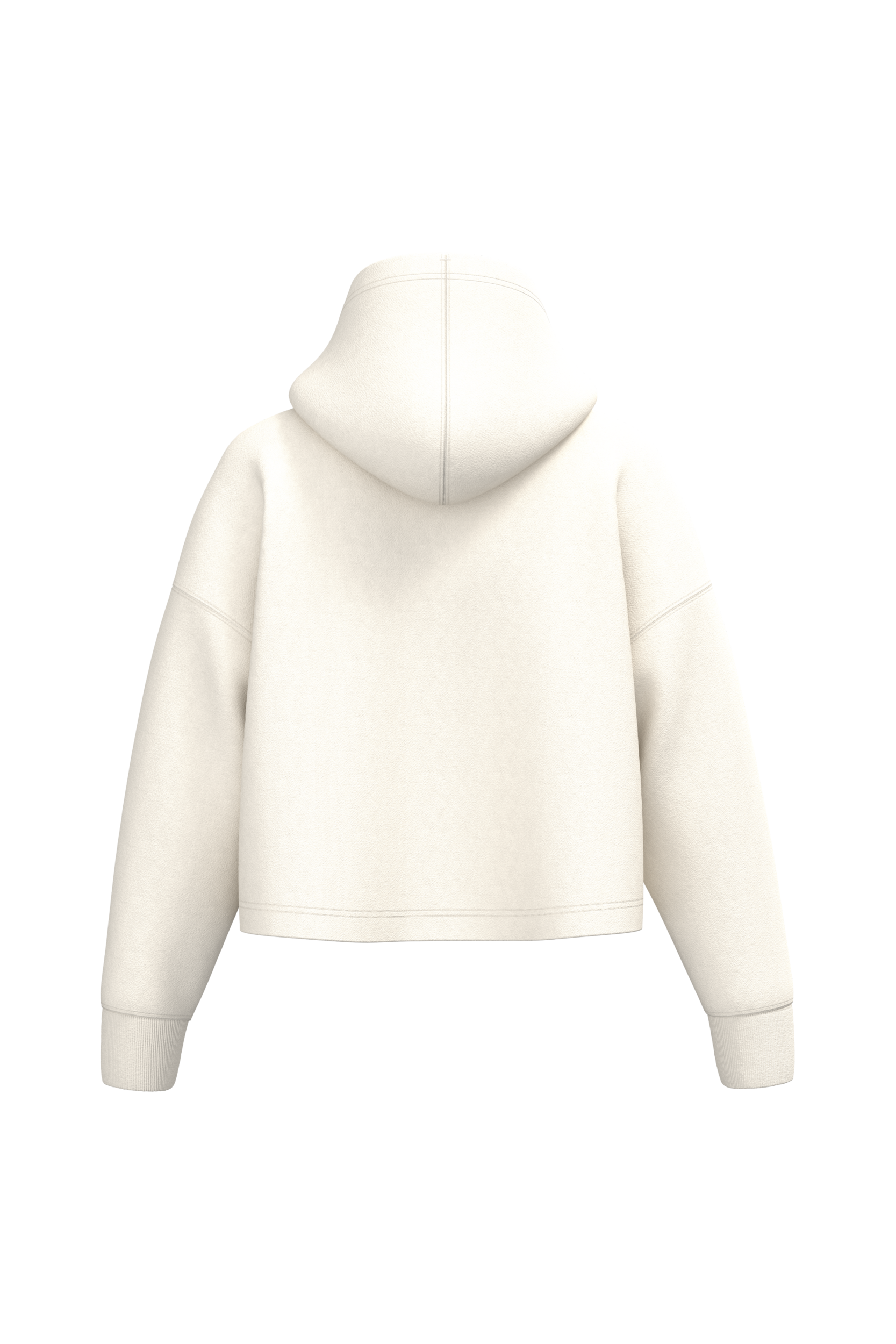 Cropped damessweater met capuchon