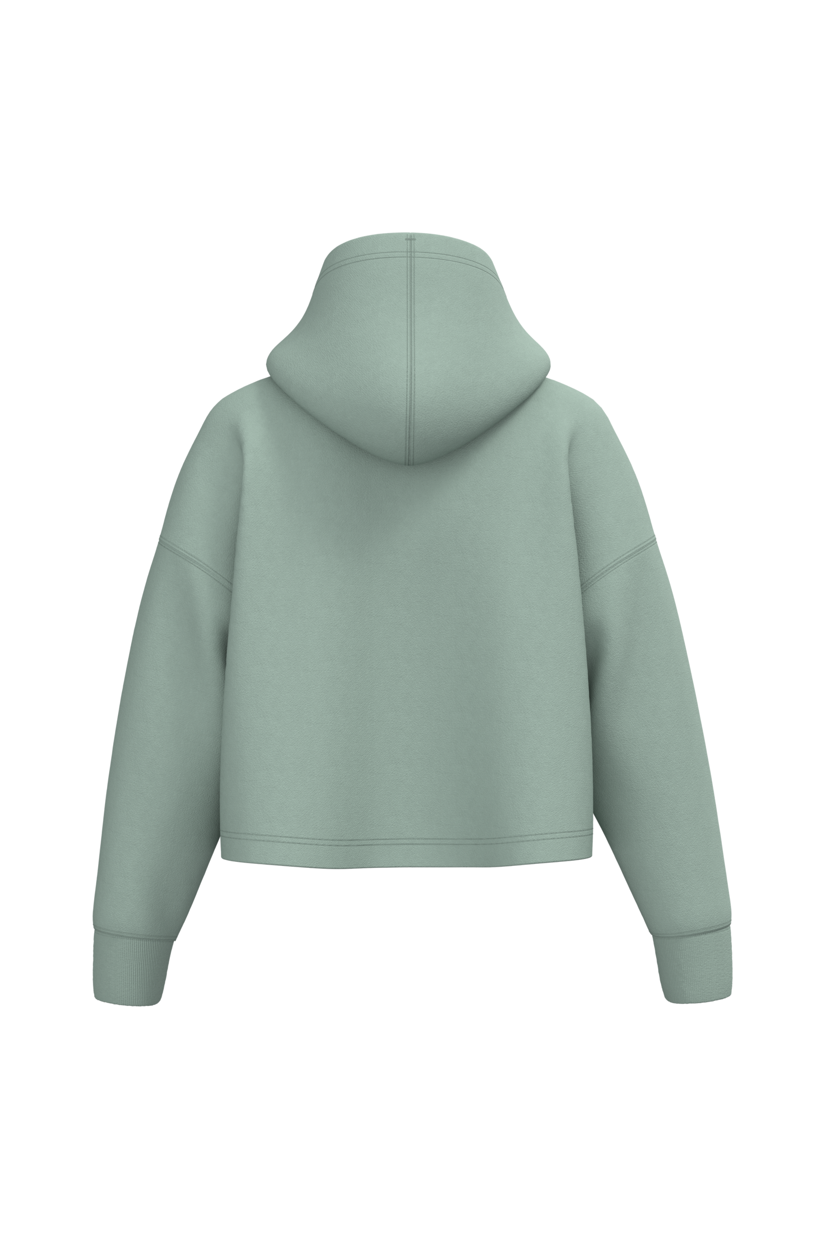Cropped damessweater met capuchon