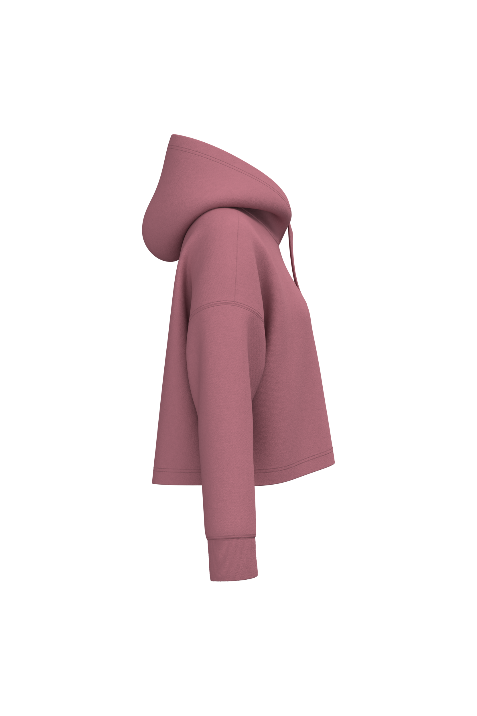 Cropped damessweater met capuchon