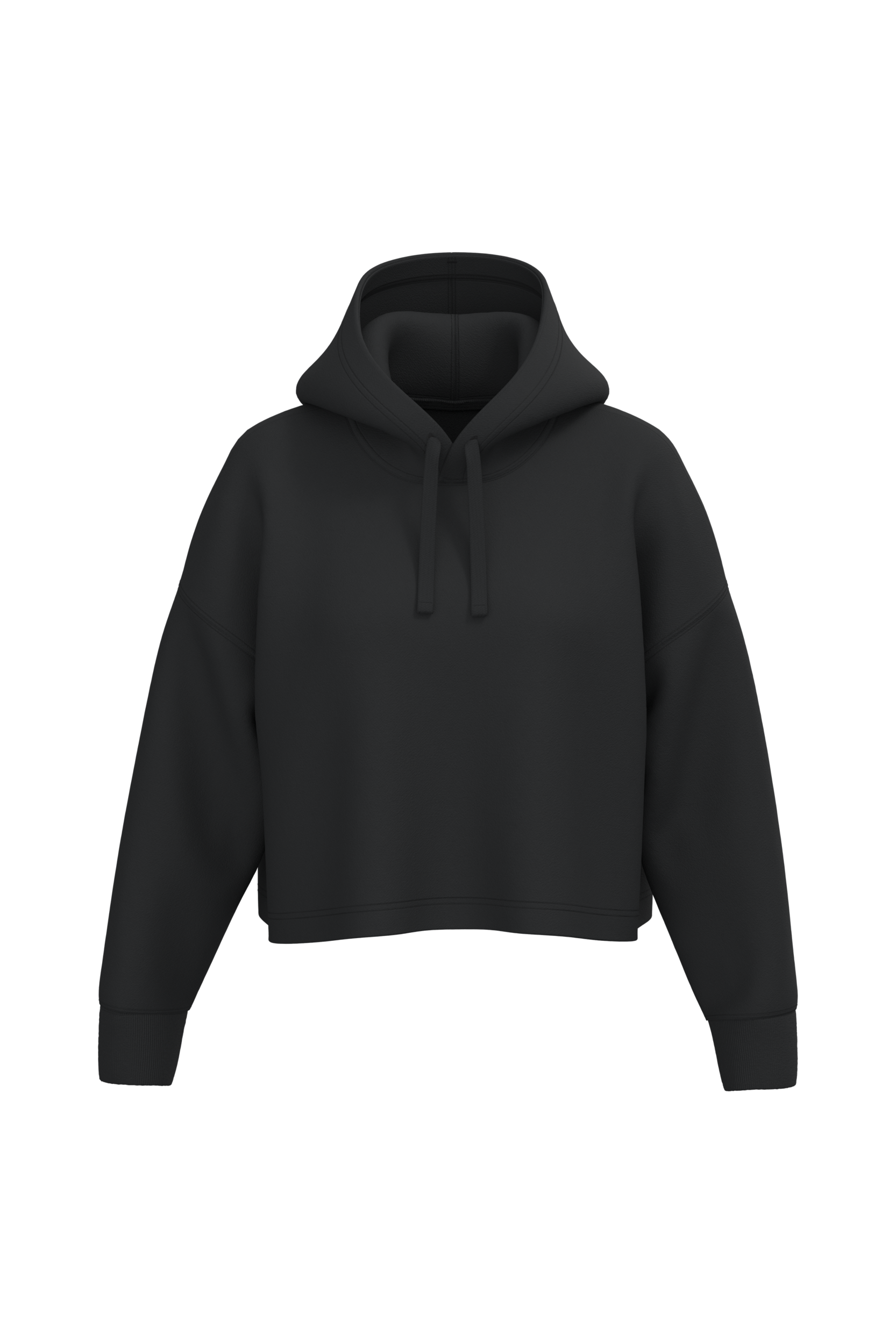 Cropped damessweater met capuchon