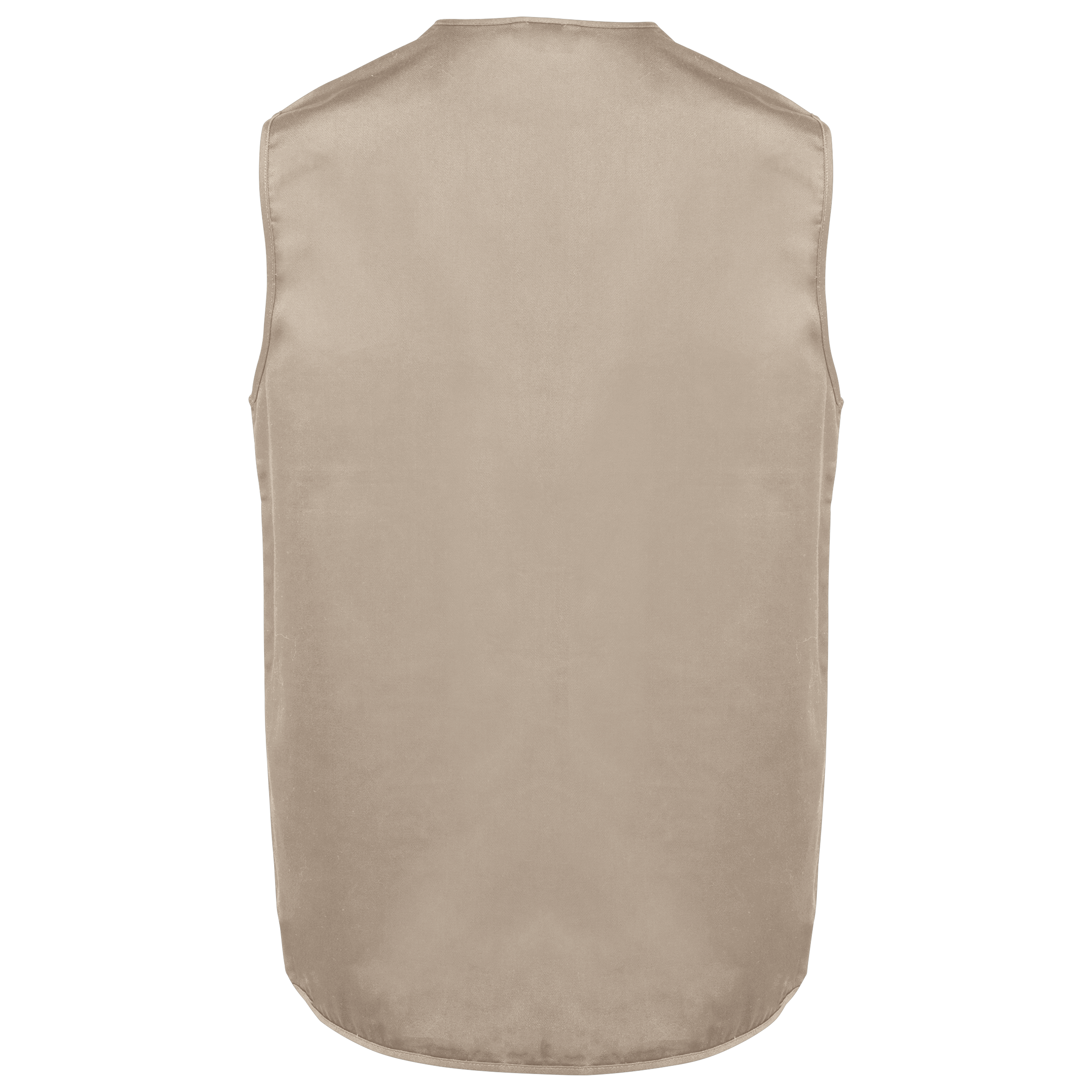 Gevoerde uniseks gilet van polykatoen multizakken