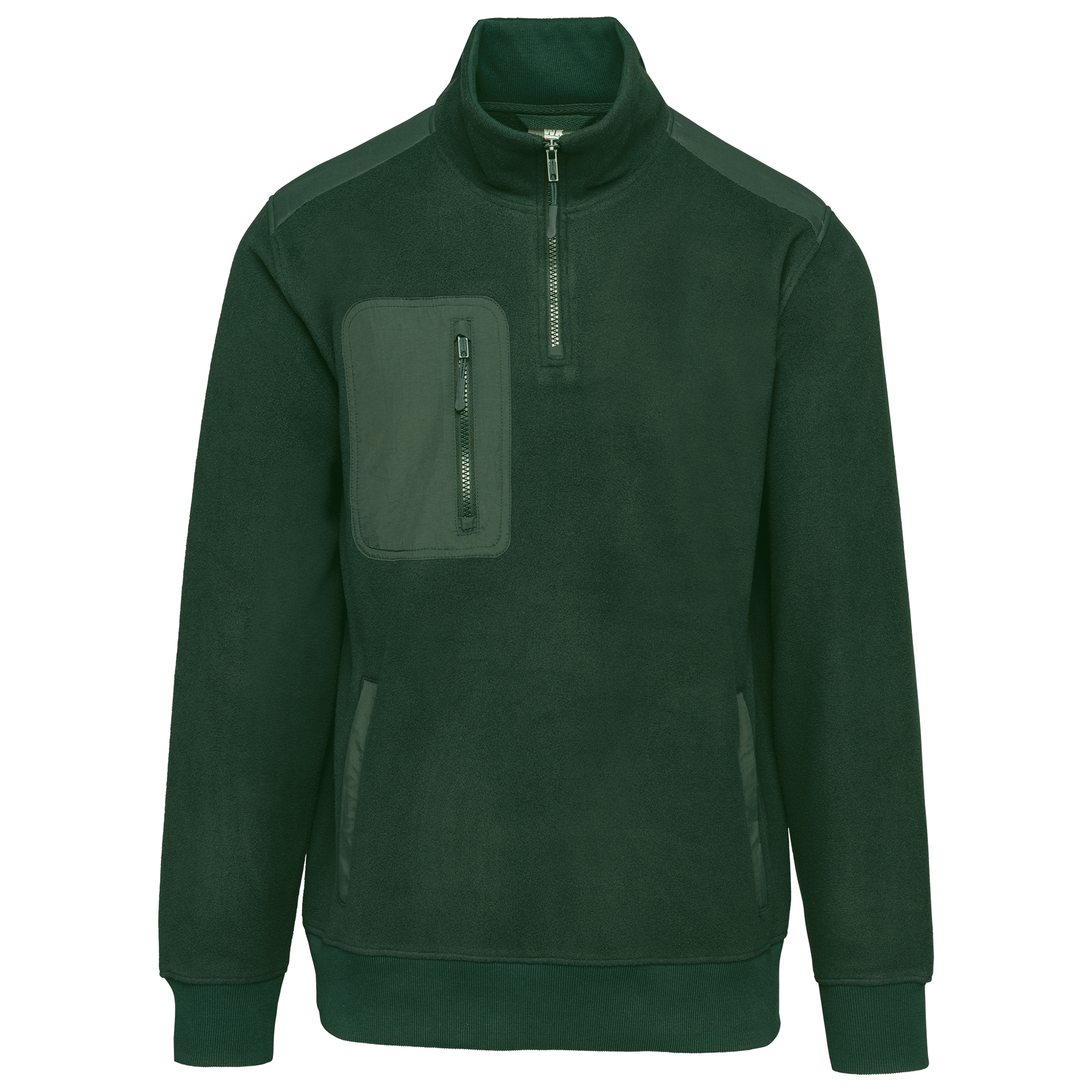 Ecologishe fleece met ritskraag unisex