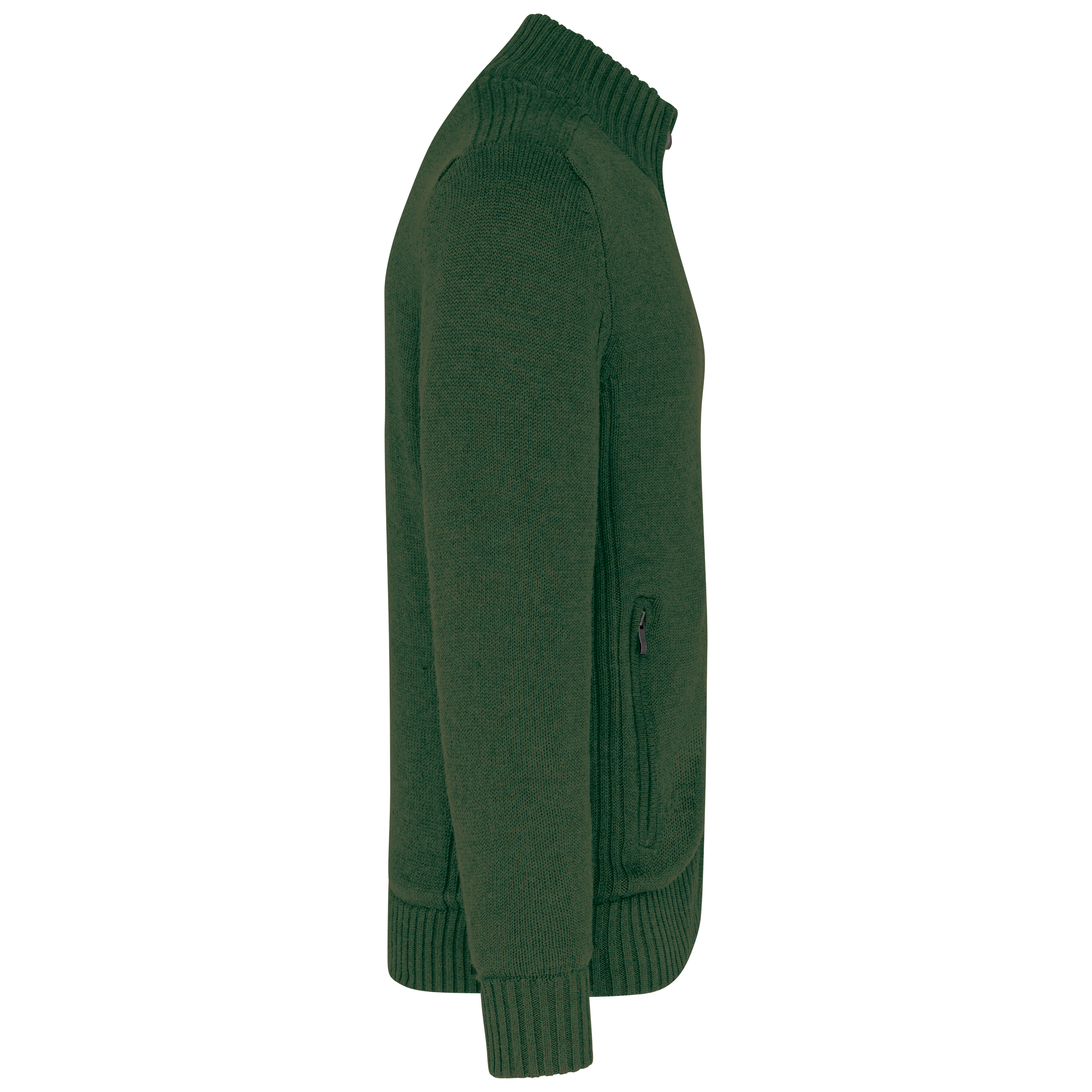 Met fleece gevoerde herencardigan.