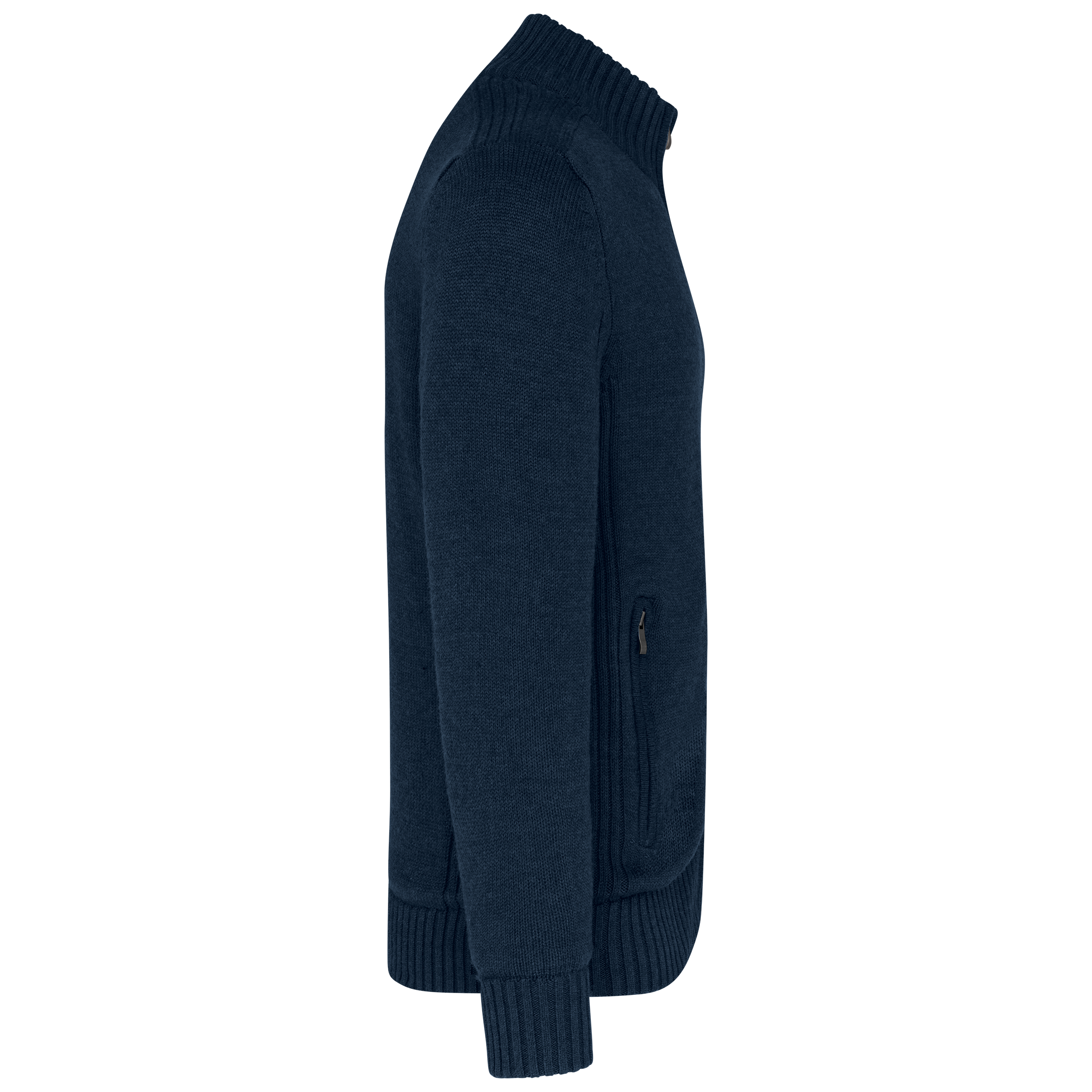 Met fleece gevoerde herencardigan.
