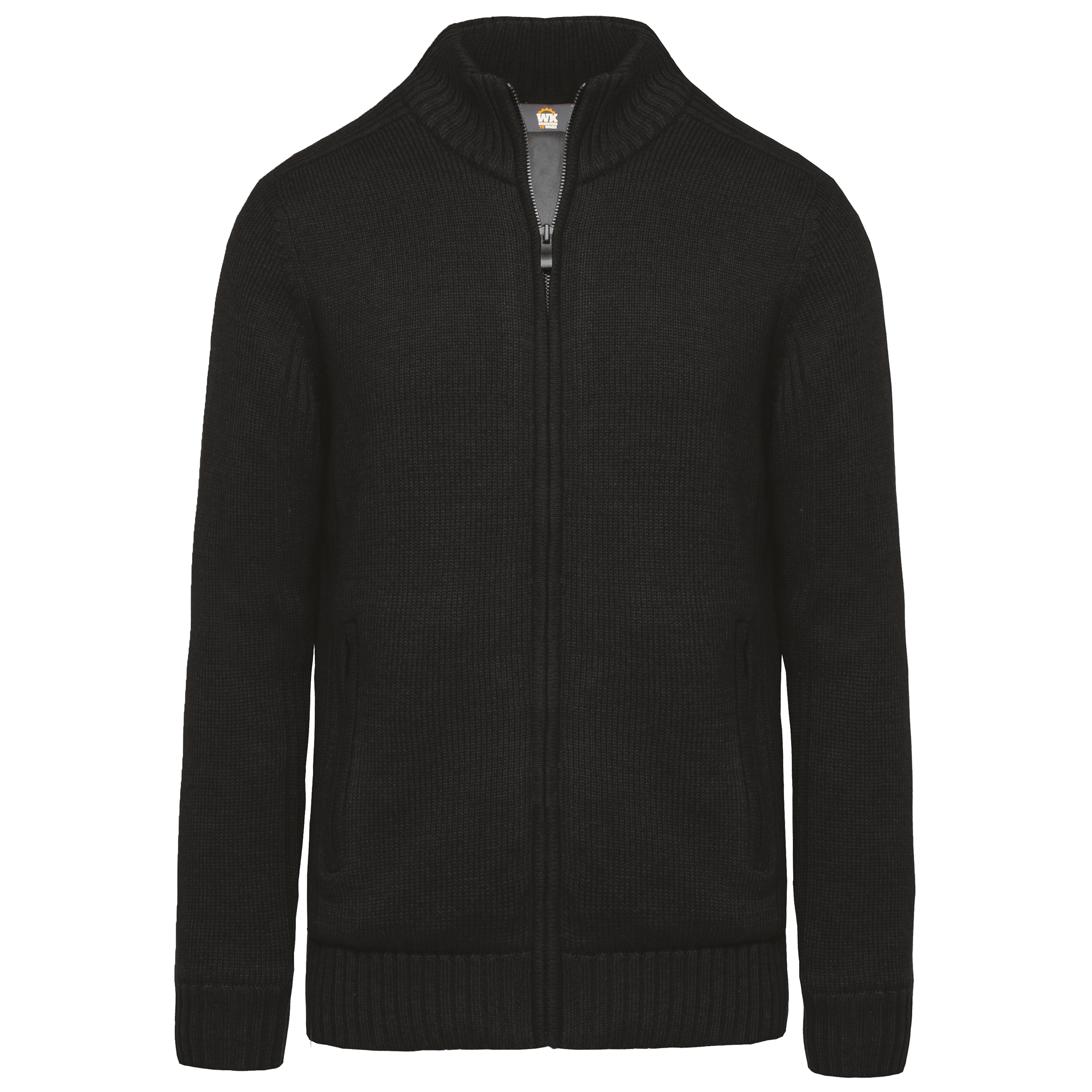 Met fleece gevoerde herencardigan.