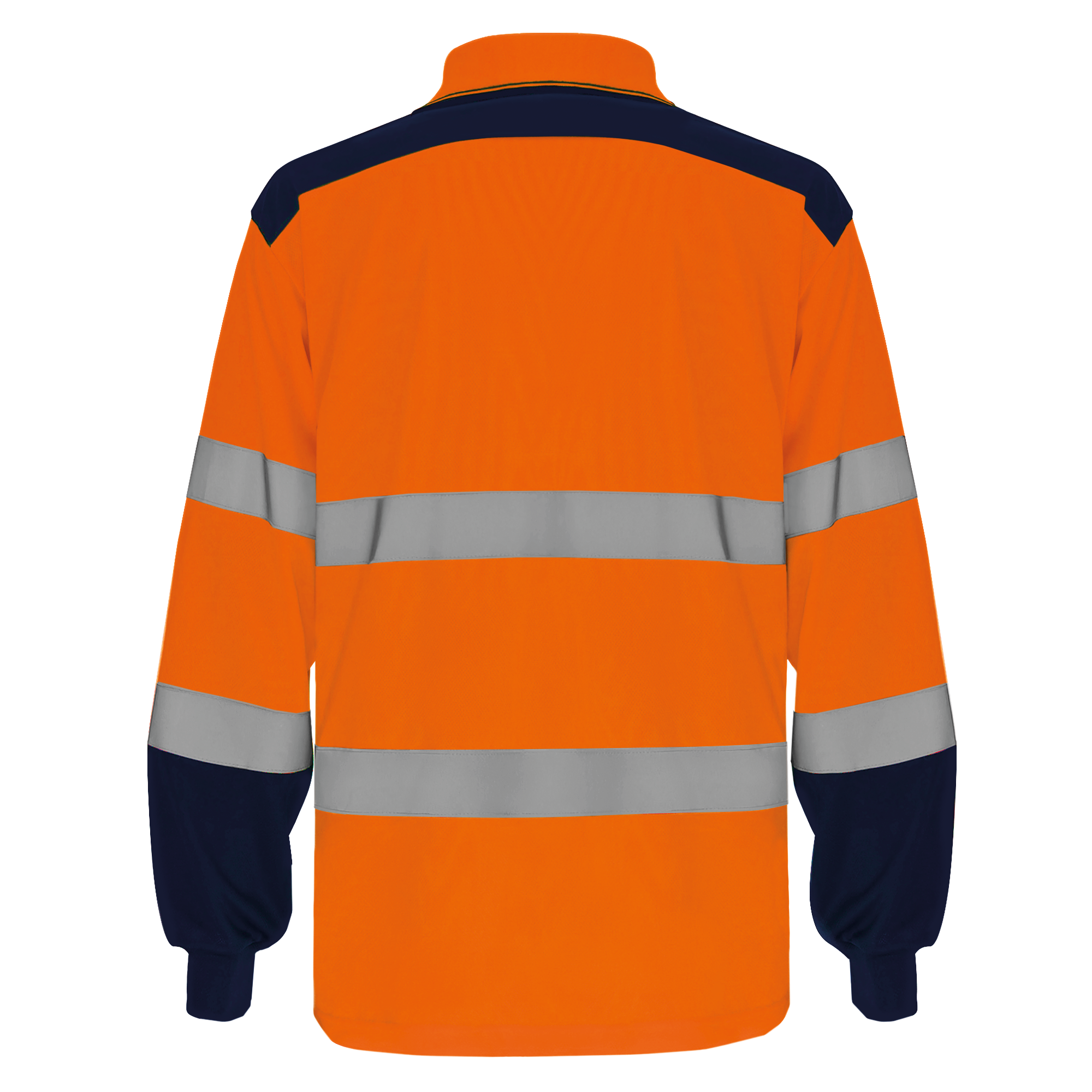 Tweekleurige Hi-Vis polo met lange mouwen