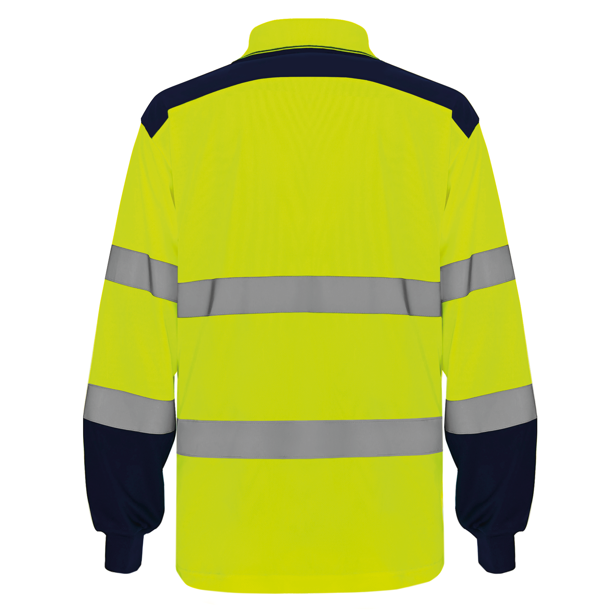 Tweekleurige Hi-Vis polo met lange mouwen