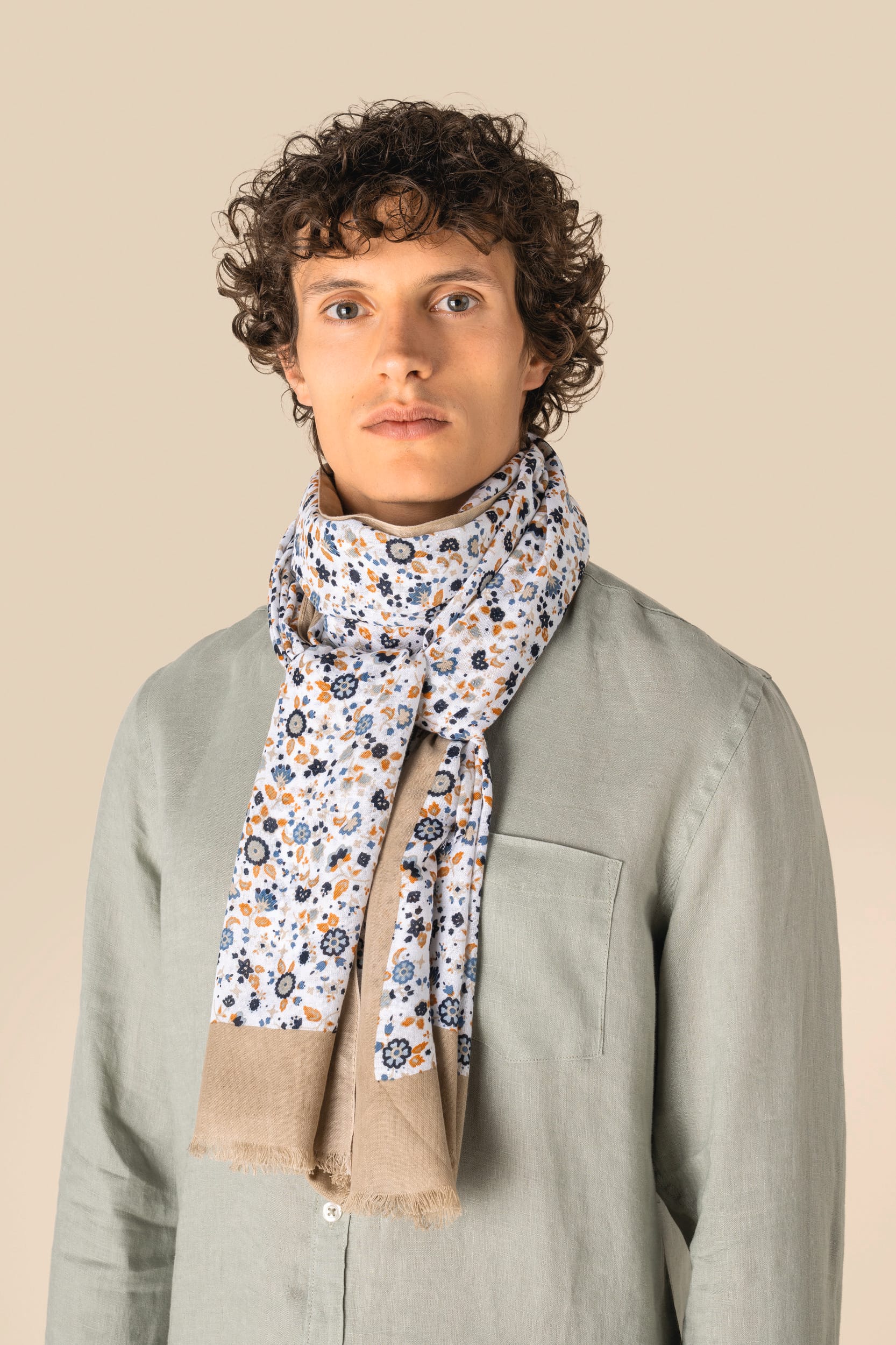 Uniseks tulbanddoek met bloemenmotief