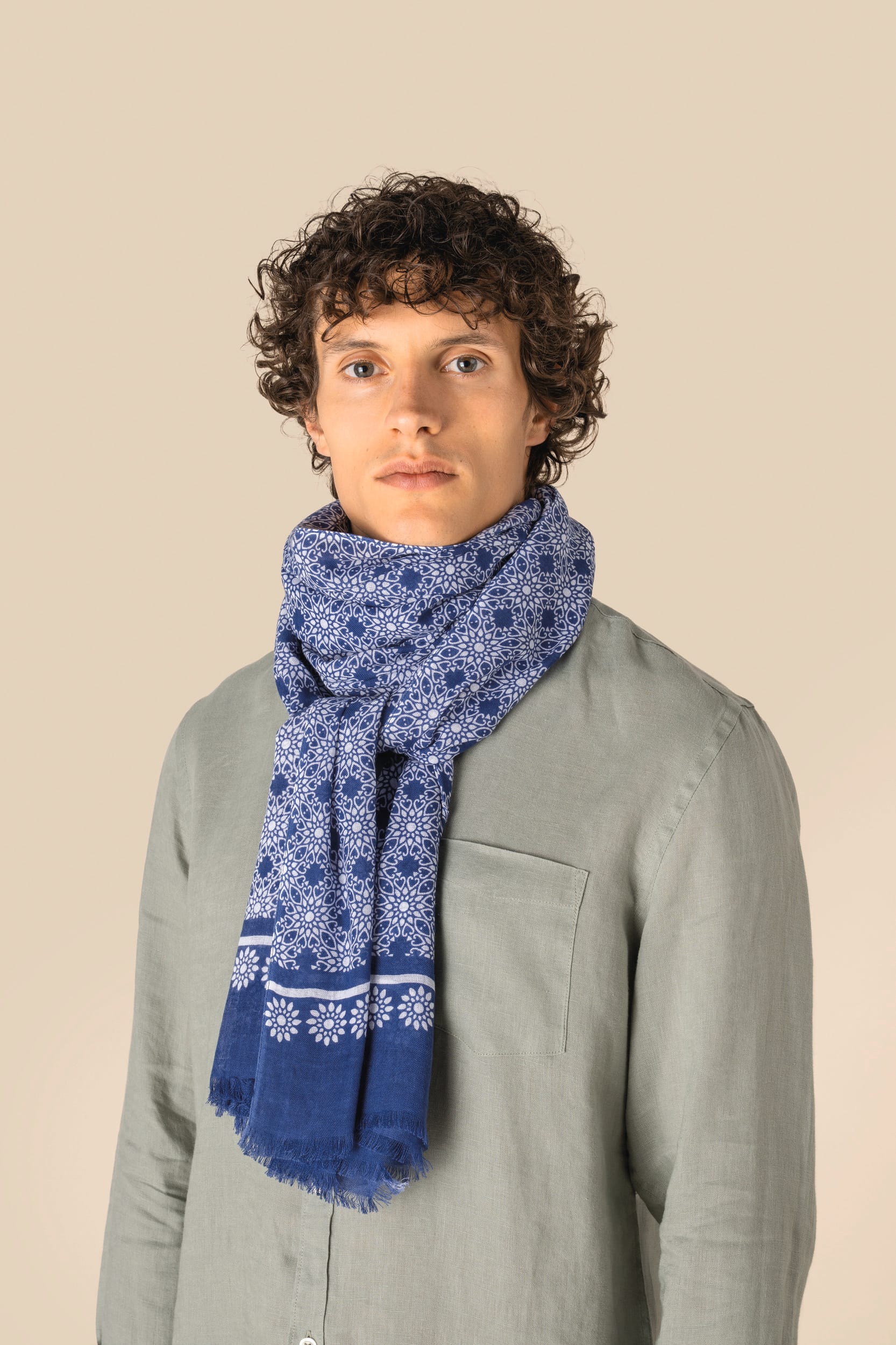 Uniseks tulbanddoek met bloemenmotief