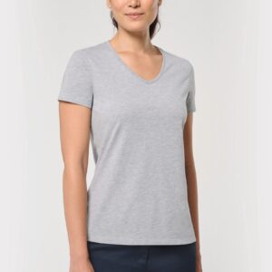 Ecologisch antibacterieel dames-T-shirt met V-hals