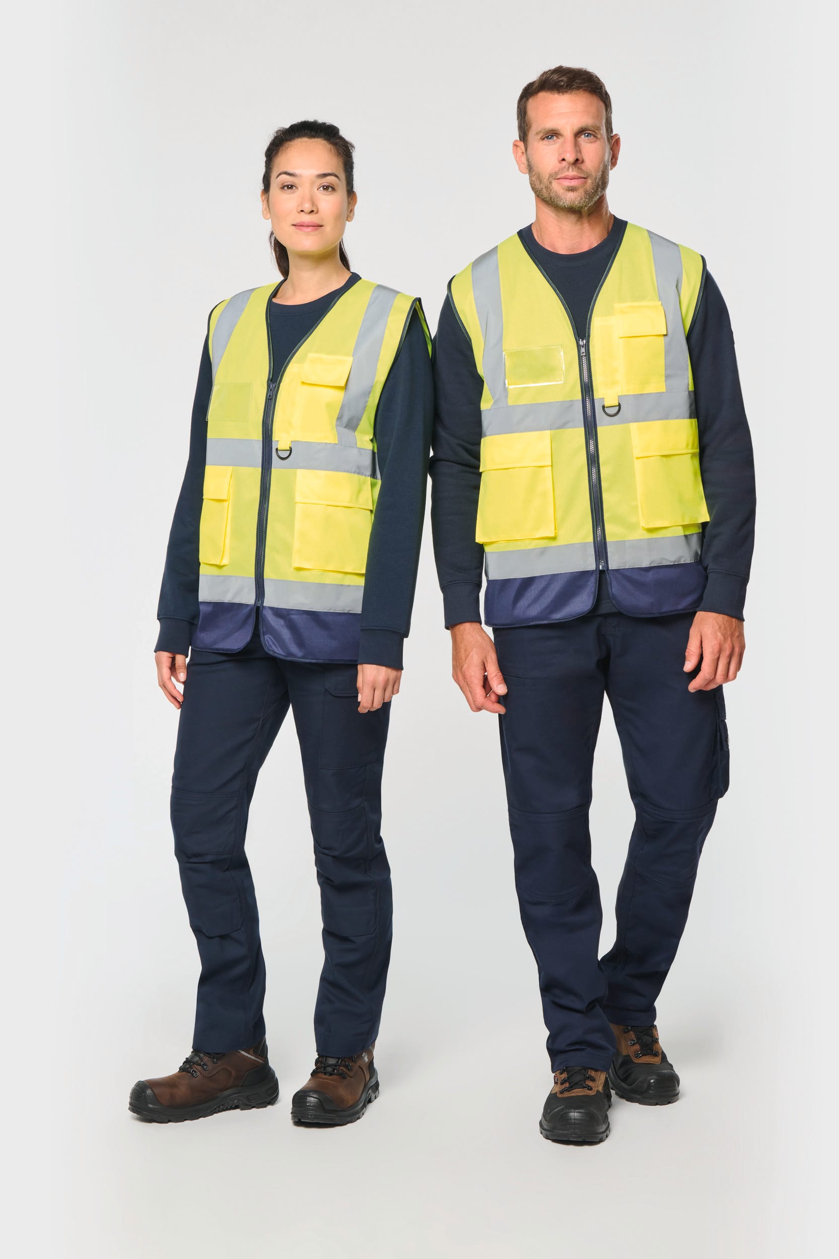 Gerecycled HI-VIS VEILIGHEIDSHESJE met rits