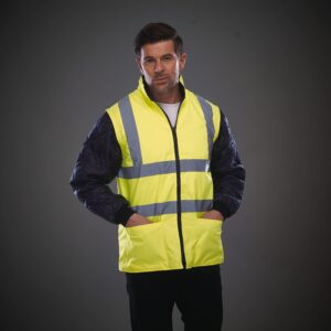 Gewatteerd veiligheidsjasje met afneembare mouwen